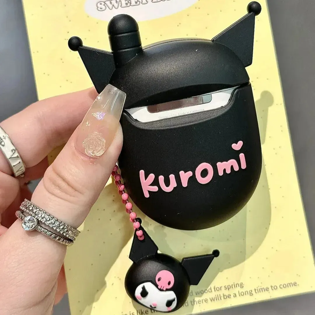 Kuromi Flip Phone Shaped Silicon AirPods Case