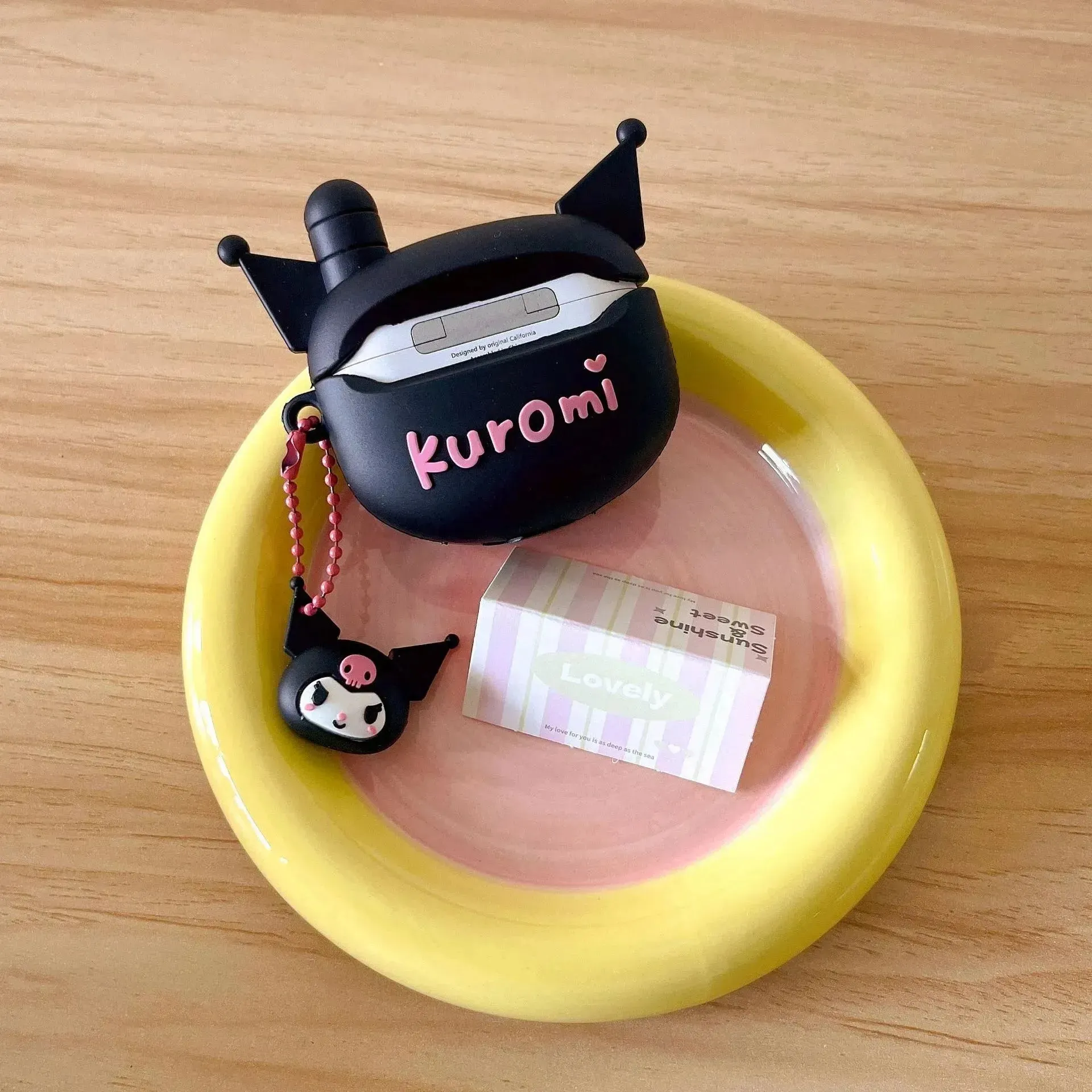 Kuromi Flip Phone Shaped Silicon AirPods Case