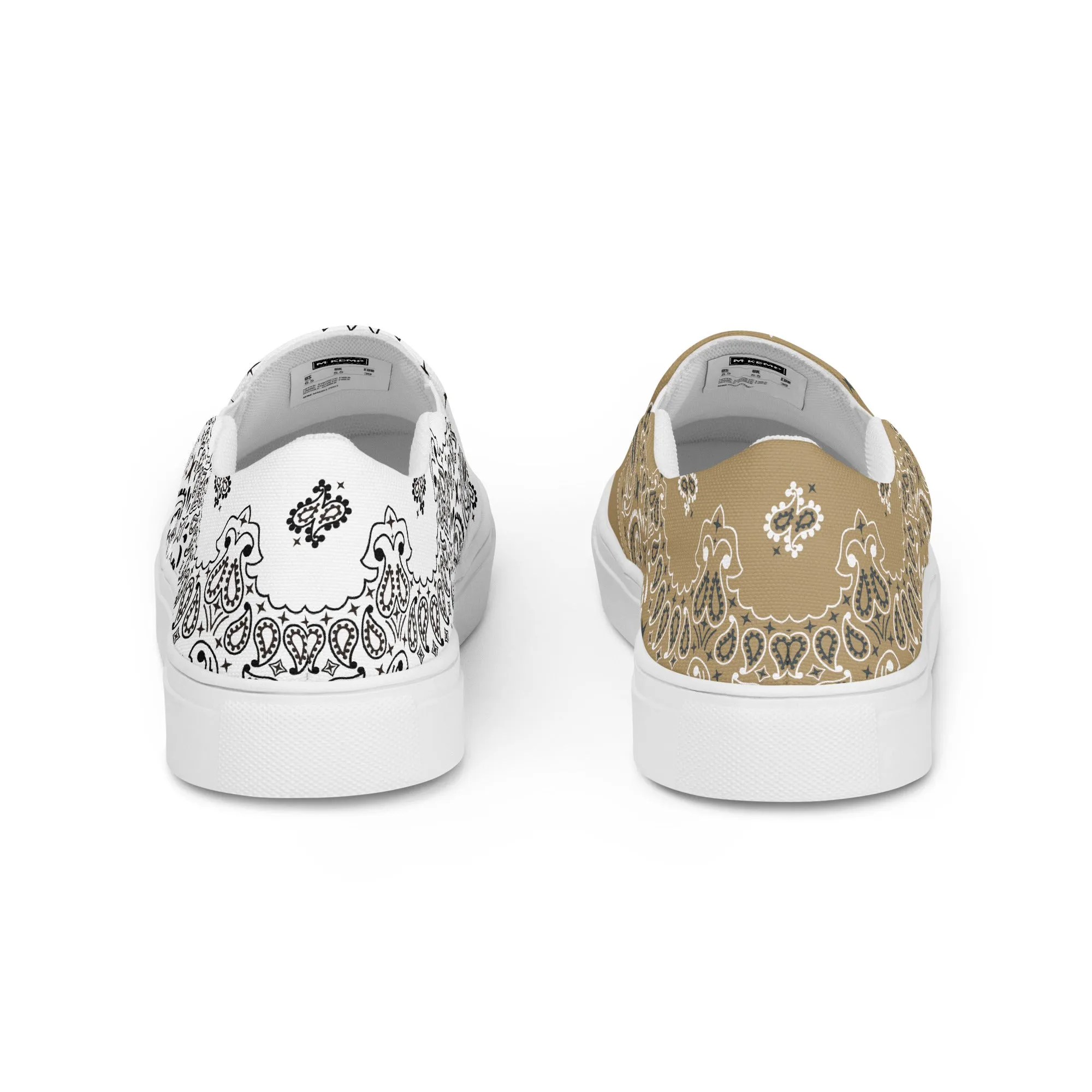 Lark and White Bandana Women’s slip-on canvas shoes