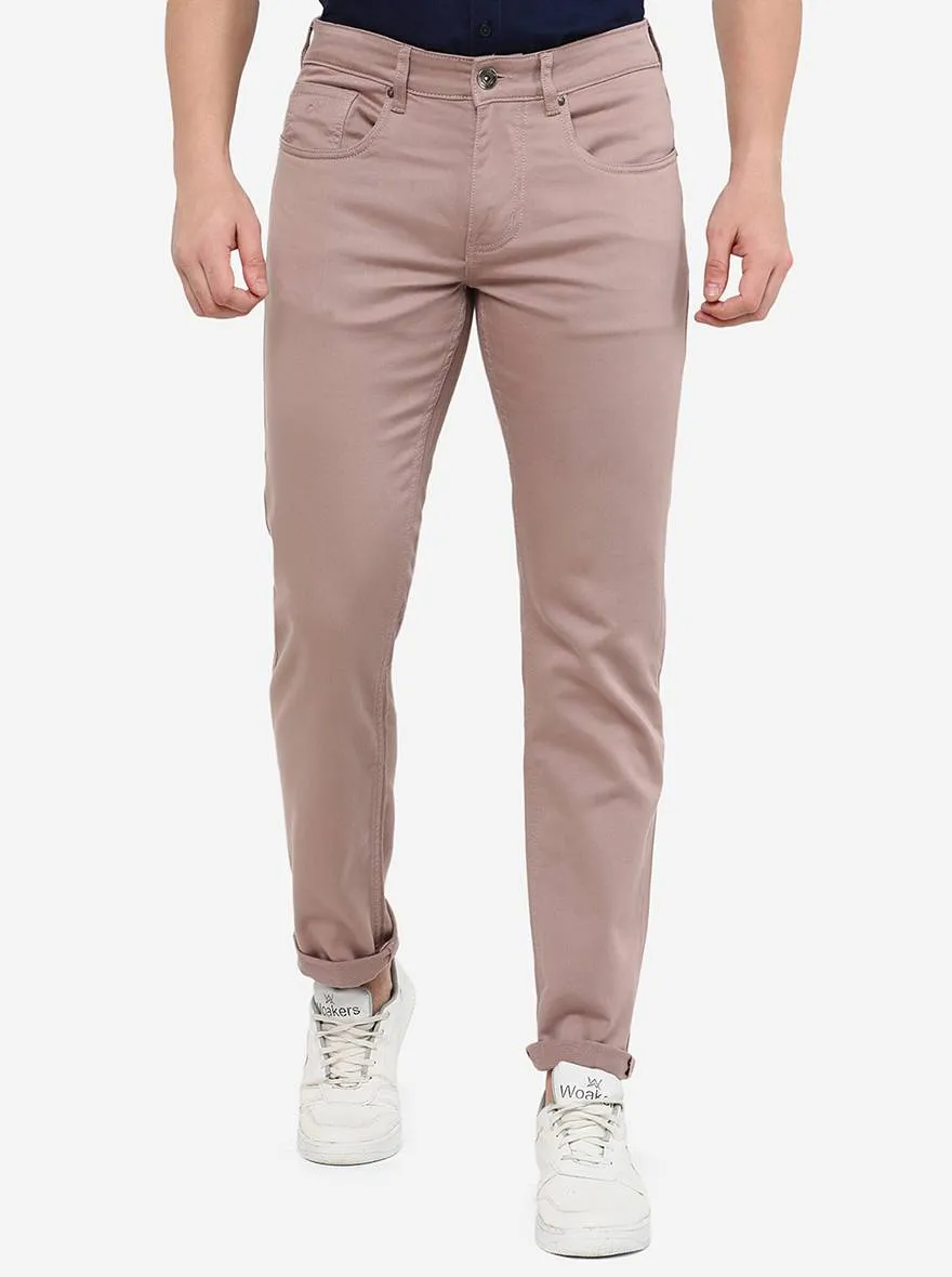 Light Pink Washed Slim Fit Jeans | JadeBlue