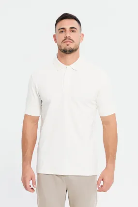 Men Ivory Slim Fit Polo Shirt