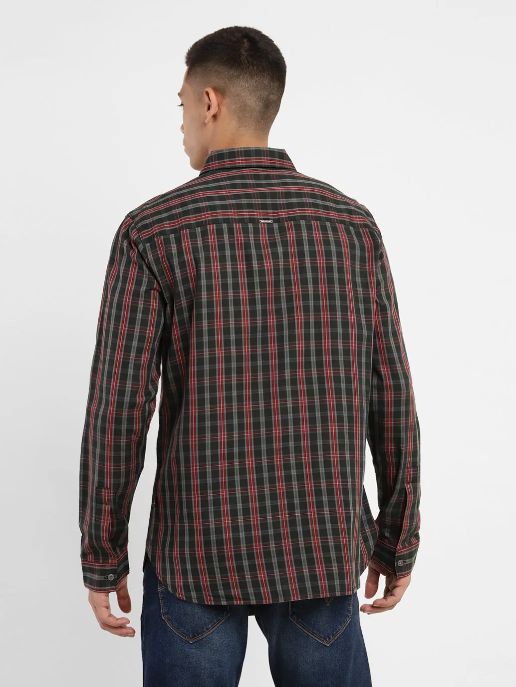 Men's Checked Slim Fit Shirt