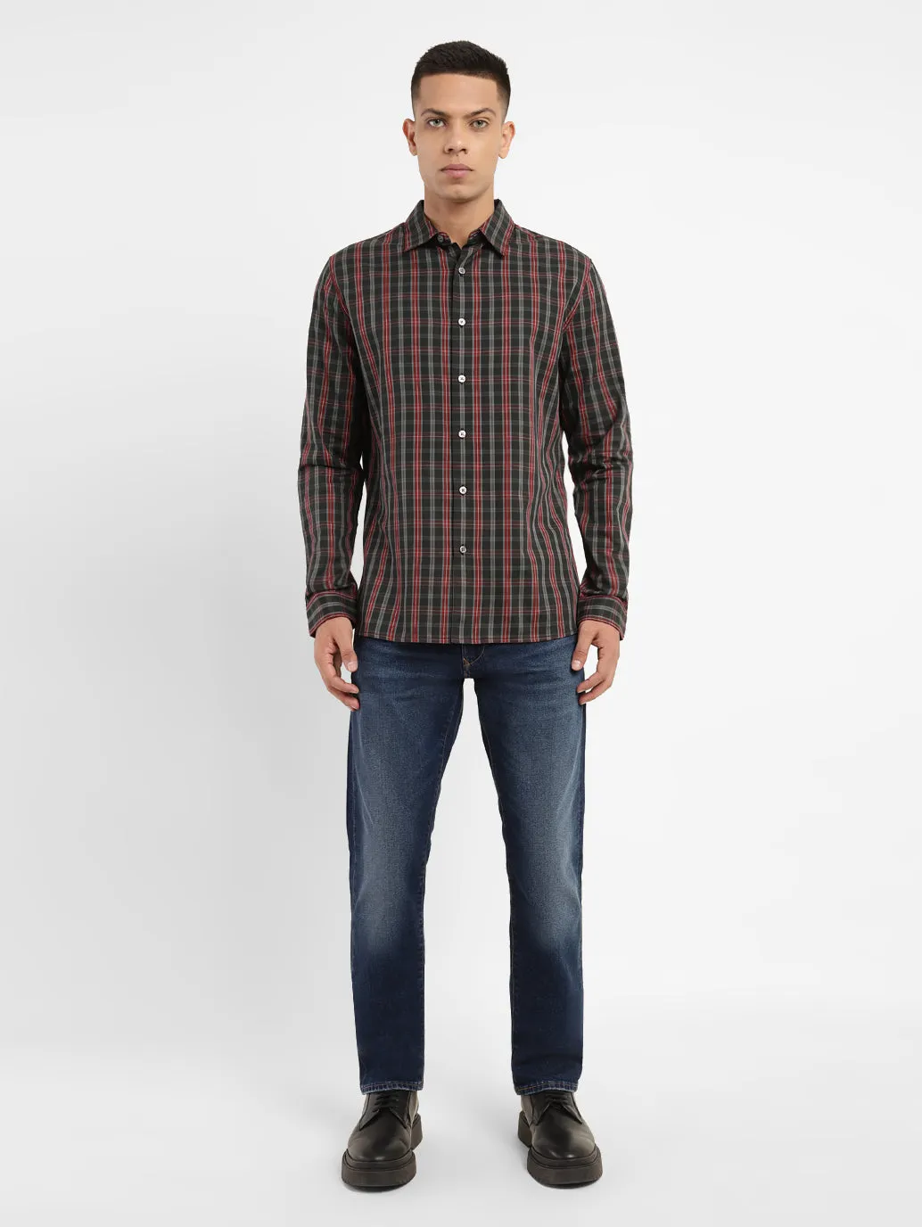 Men's Checked Slim Fit Shirt