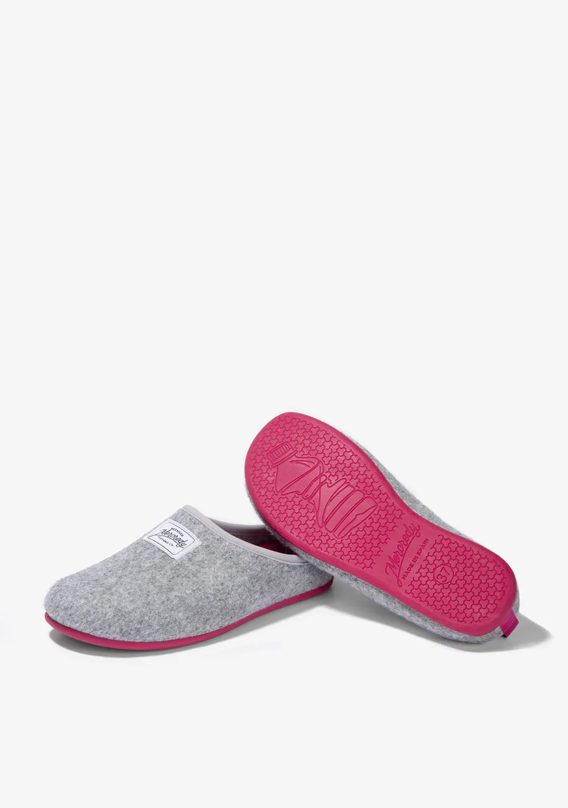 Mercredy Slipper Grey / Fuxia