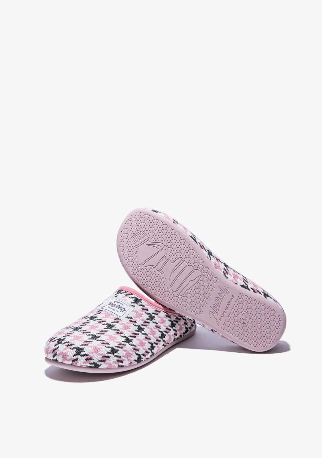 Mercredy Slipper Houndstooth Black / Pink