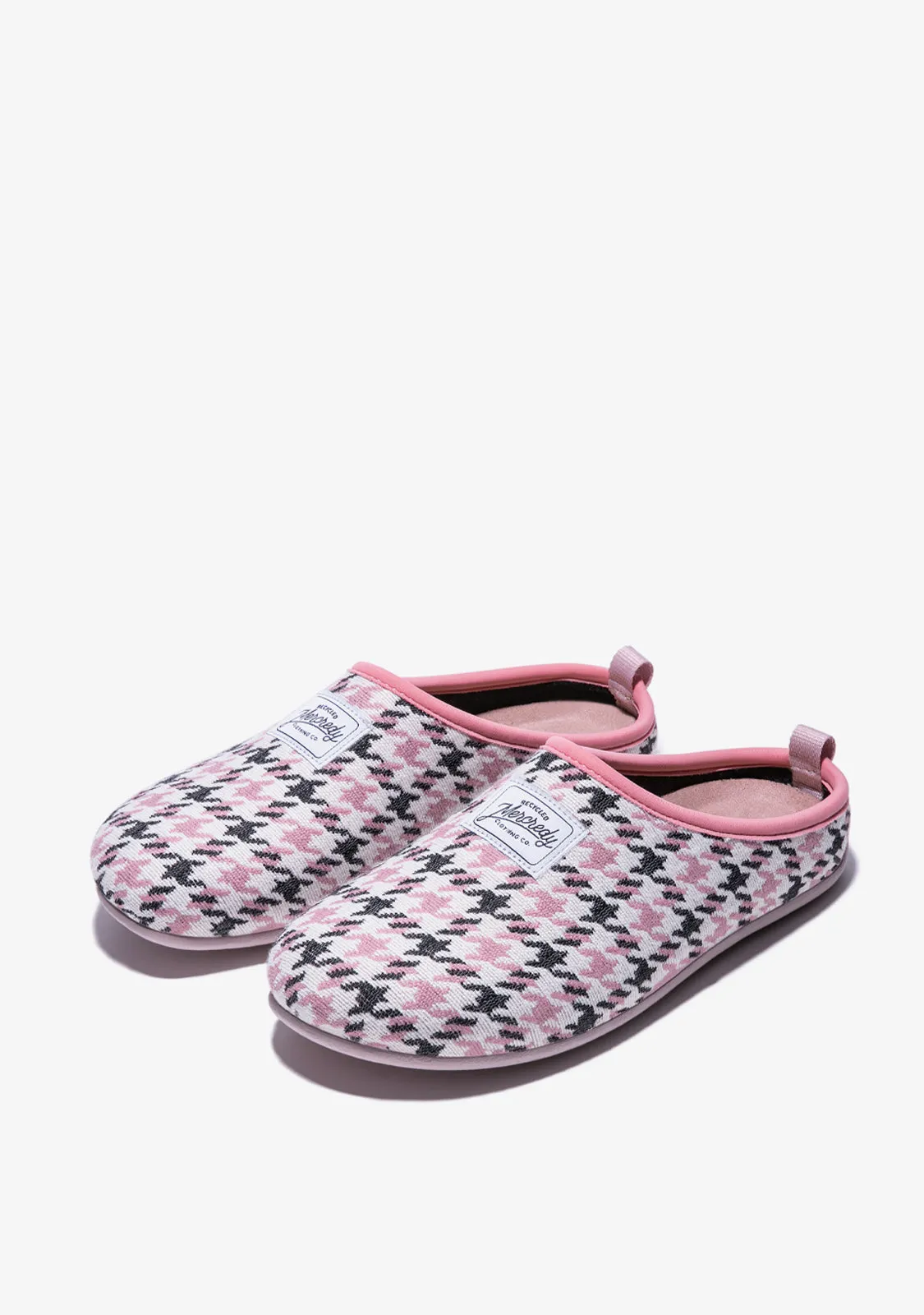 Mercredy Slipper Houndstooth Black / Pink