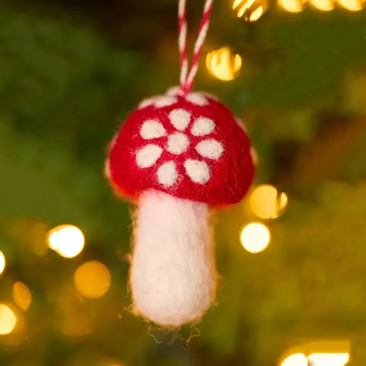 Namaste Felt Mushroom Decoration