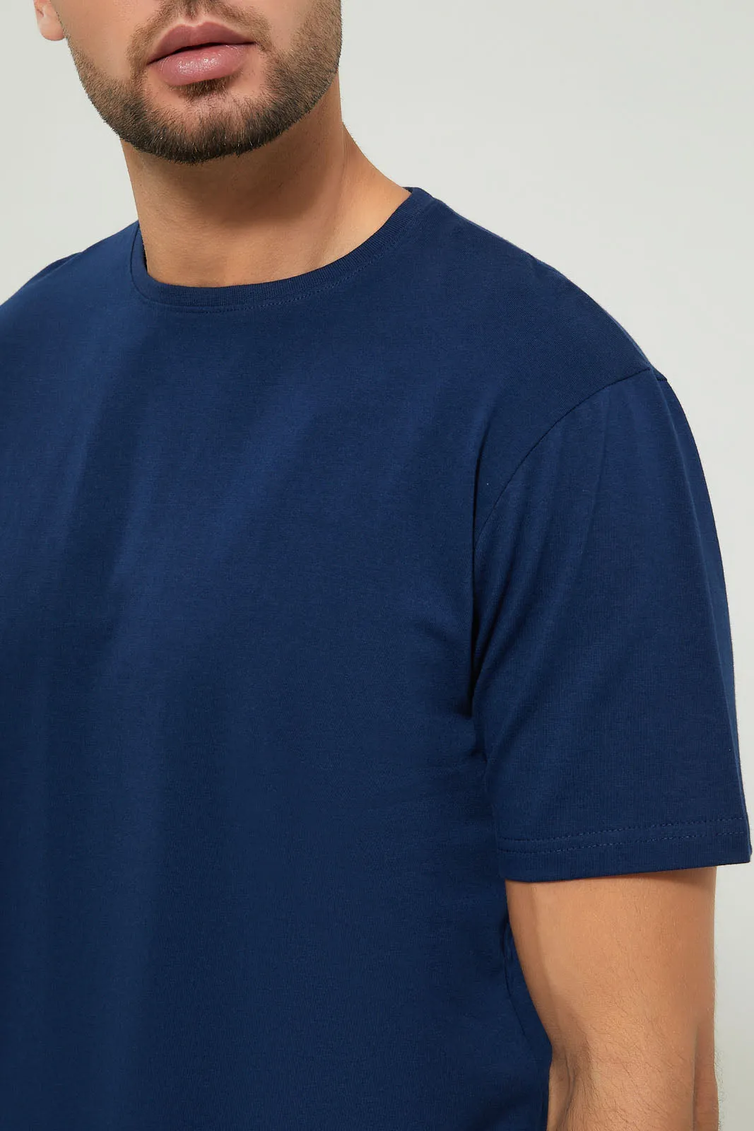 Navy Crew Neck Regular Fit T-Shirt