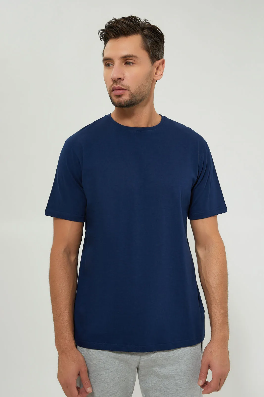 Navy Crew Neck Regular Fit T-Shirt