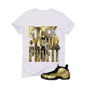 Nike Air Foamposite Pro Metallic Gold White T (Stack)