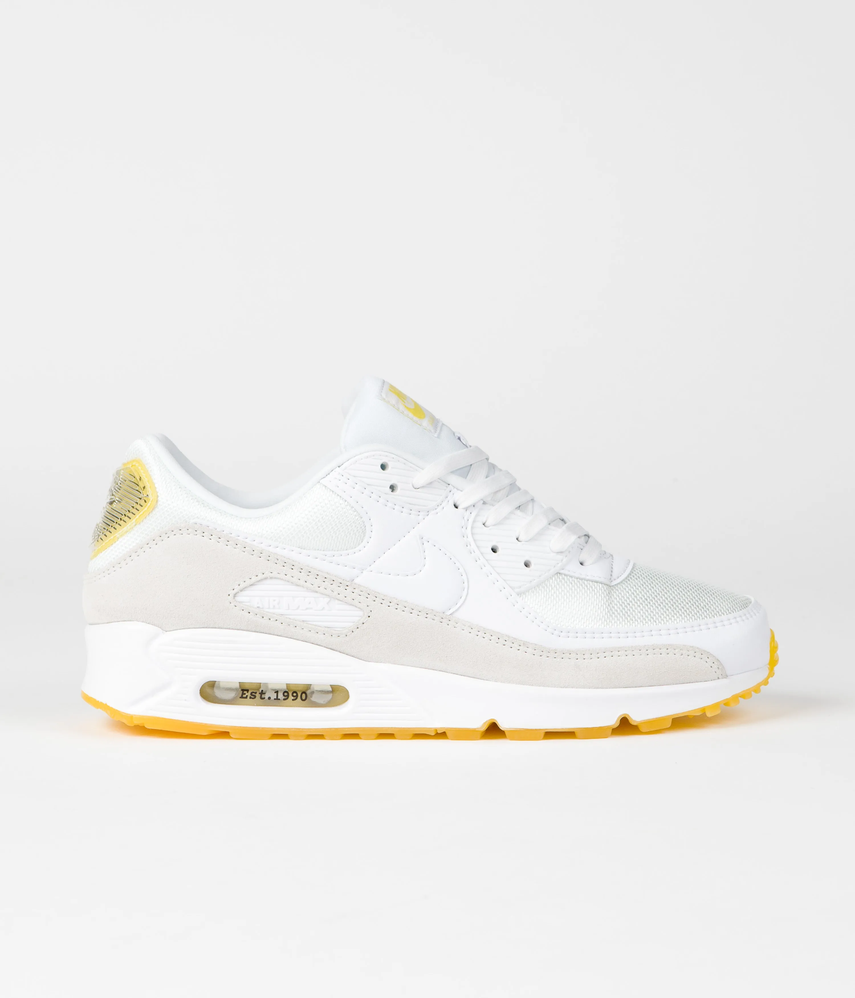 Nike Air Max 90 SE Shoes - Summit White / White - White - Lemon Wash