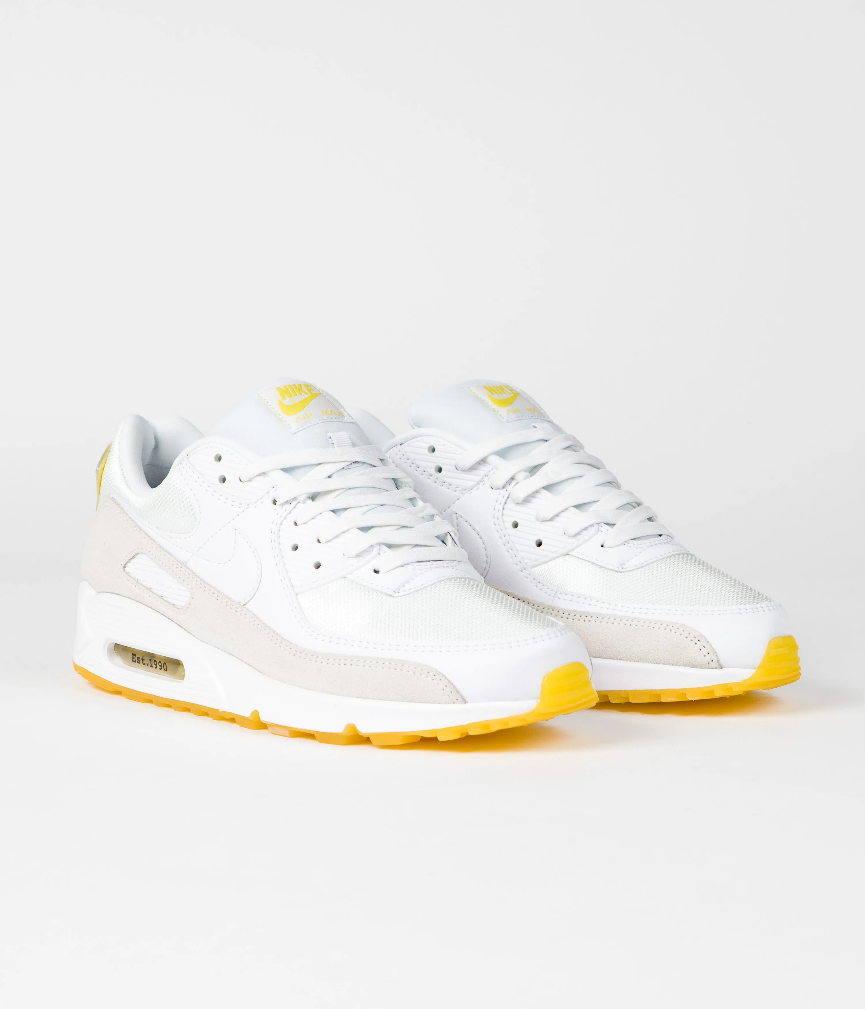 Nike Air Max 90 SE Shoes - Summit White / White - White - Lemon Wash