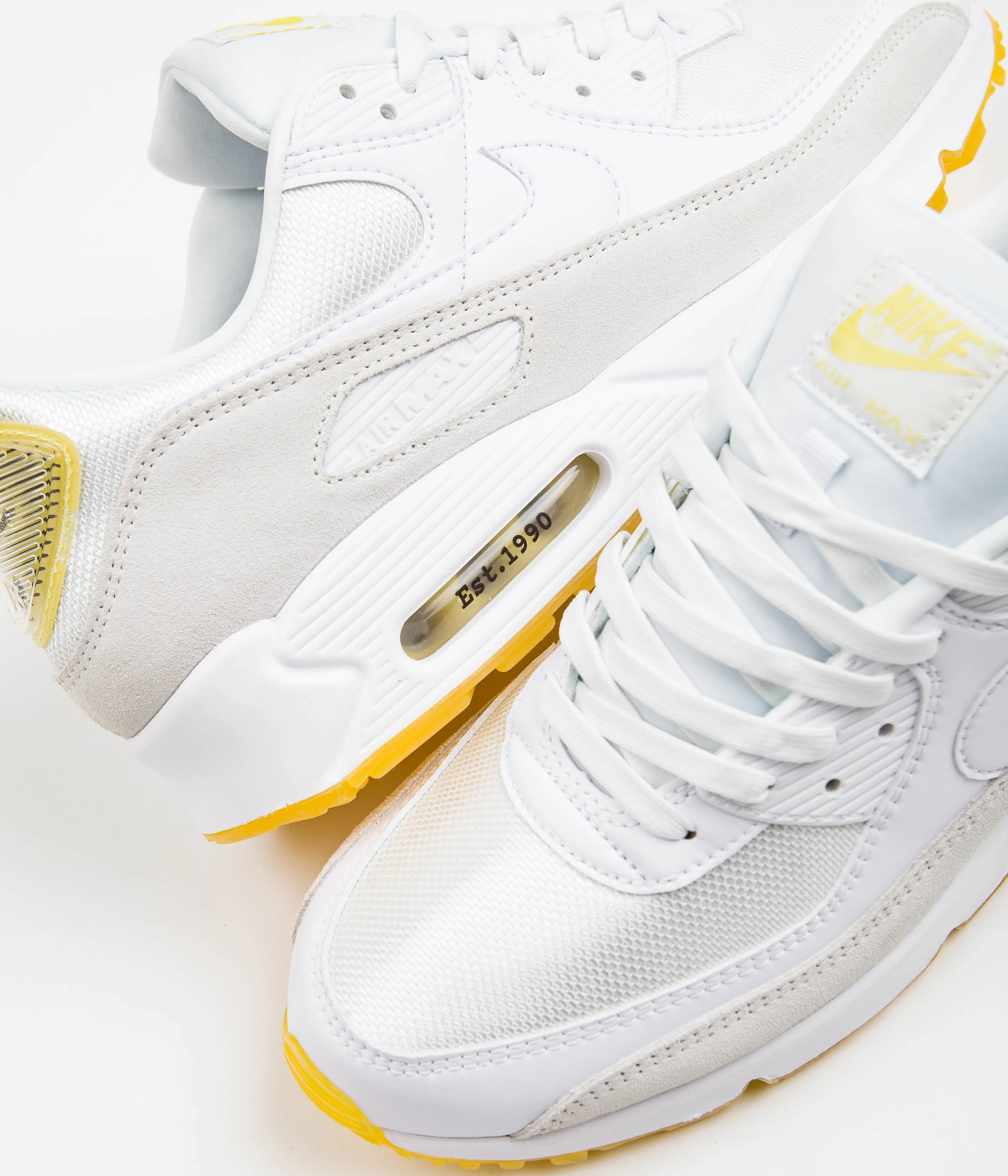 Nike Air Max 90 SE Shoes - Summit White / White - White - Lemon Wash