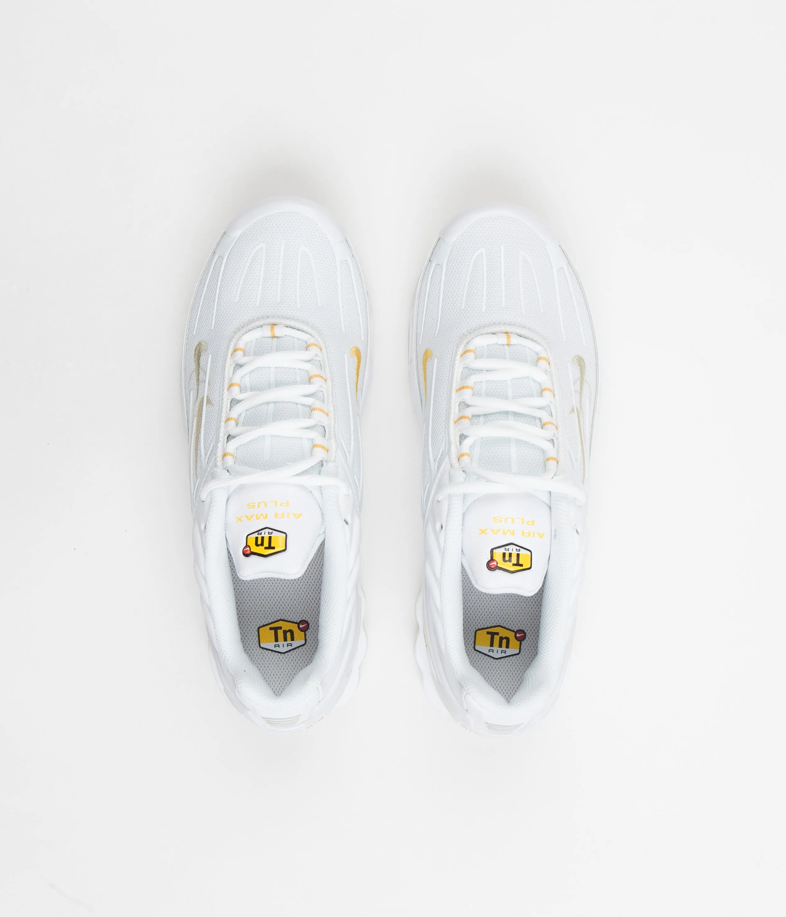 Nike Air Max Plus 3 Shoes - White / Light Bone - Rattan - Solar Flare