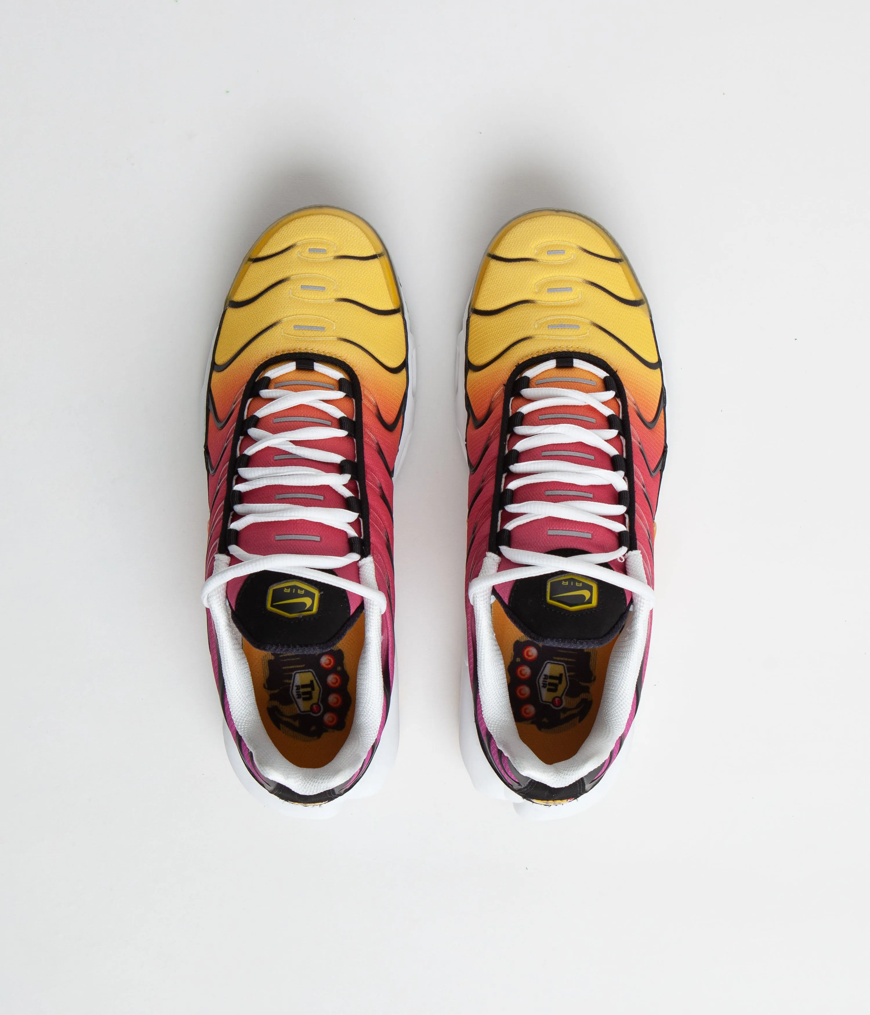 Nike Air Max Plus OG Shoes - Varsity Red / Gold - Raspberry Red - Black