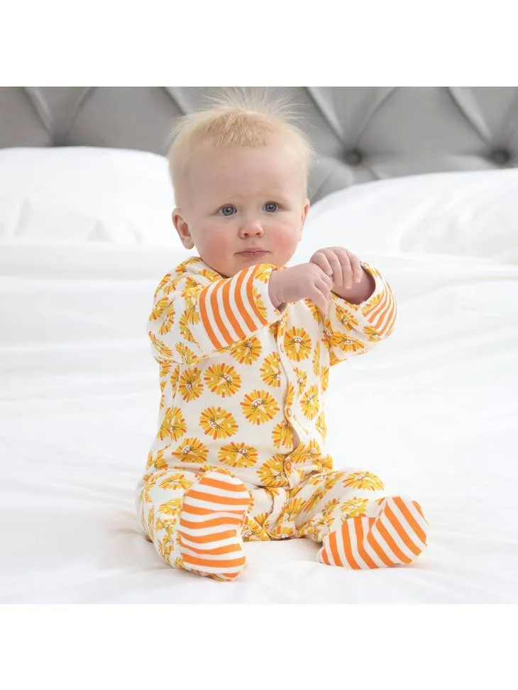 Piccalilly Footed Sleepsuit - Lion