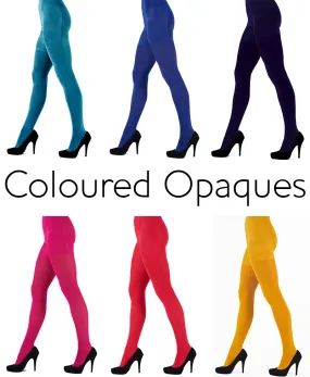 Pretty Polly 3D Colorful Opaque Tights 60 Denier - Vibrant Shades