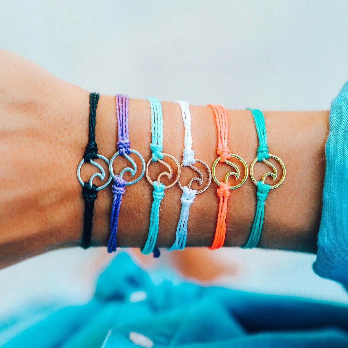 PURA VIDA BRACELETS - METAL WAVE CHARMS