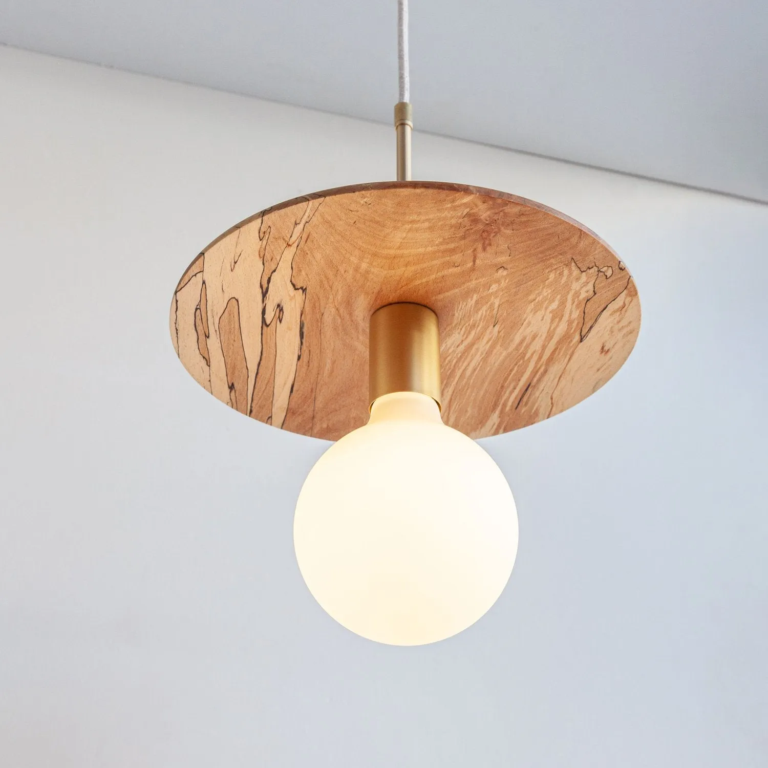 "Cara" Pendant Light - Spalted Beech