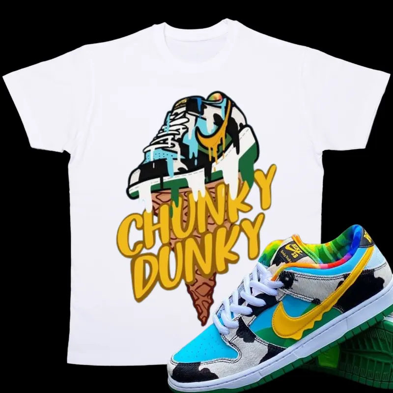 "Ice Cream Drip2 Chunky Dunk" T-shirt to Match Ben Jerry ice Cream Chunky Dunks