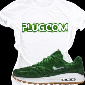 "Plug.com" T-shirt to Match Nike Grass Sneakers