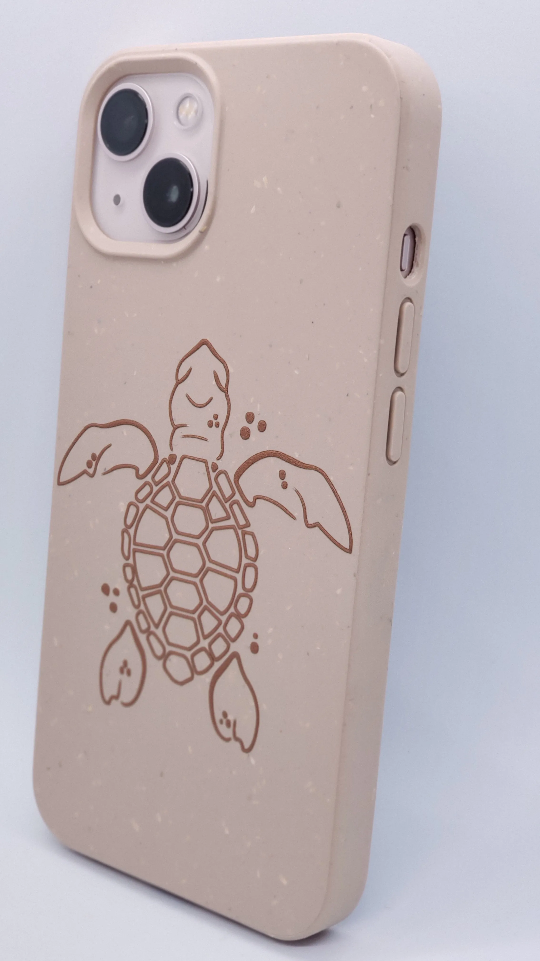 Sand Pink Ocean Turtle Biodegradable Compostable iPhone Case no