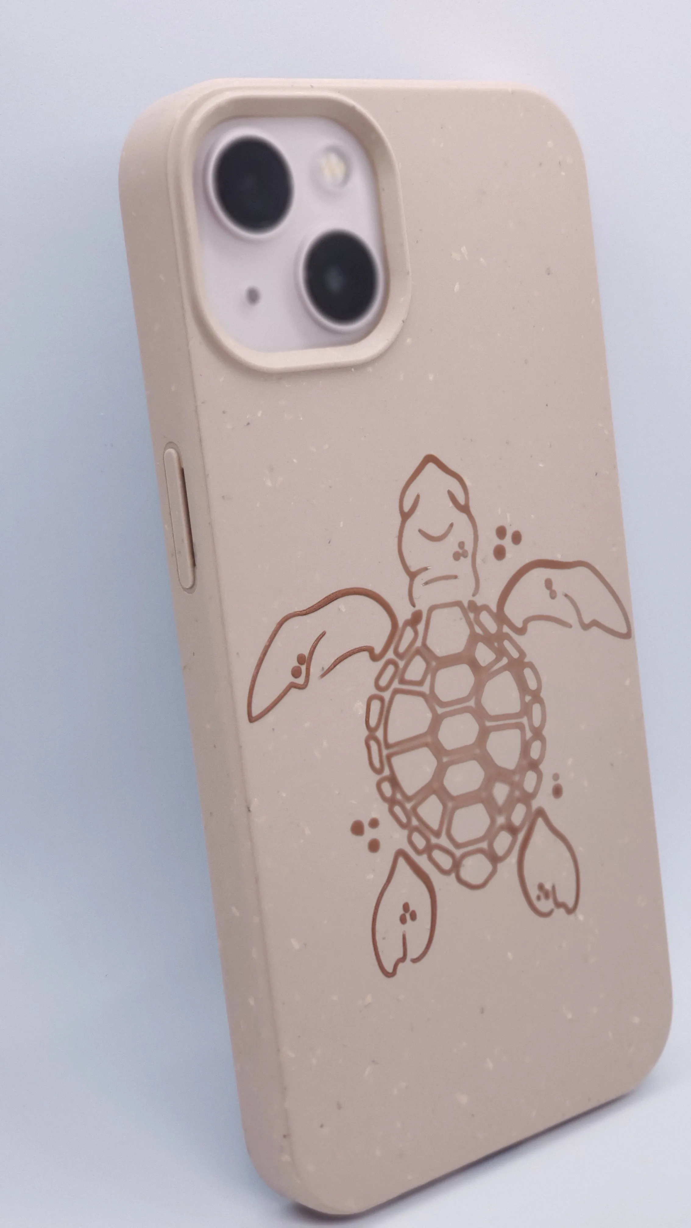 Sand Pink Ocean Turtle Biodegradable Compostable iPhone Case no