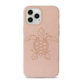 Sand Pink Ocean Turtle Biodegradable Compostable iPhone Case no