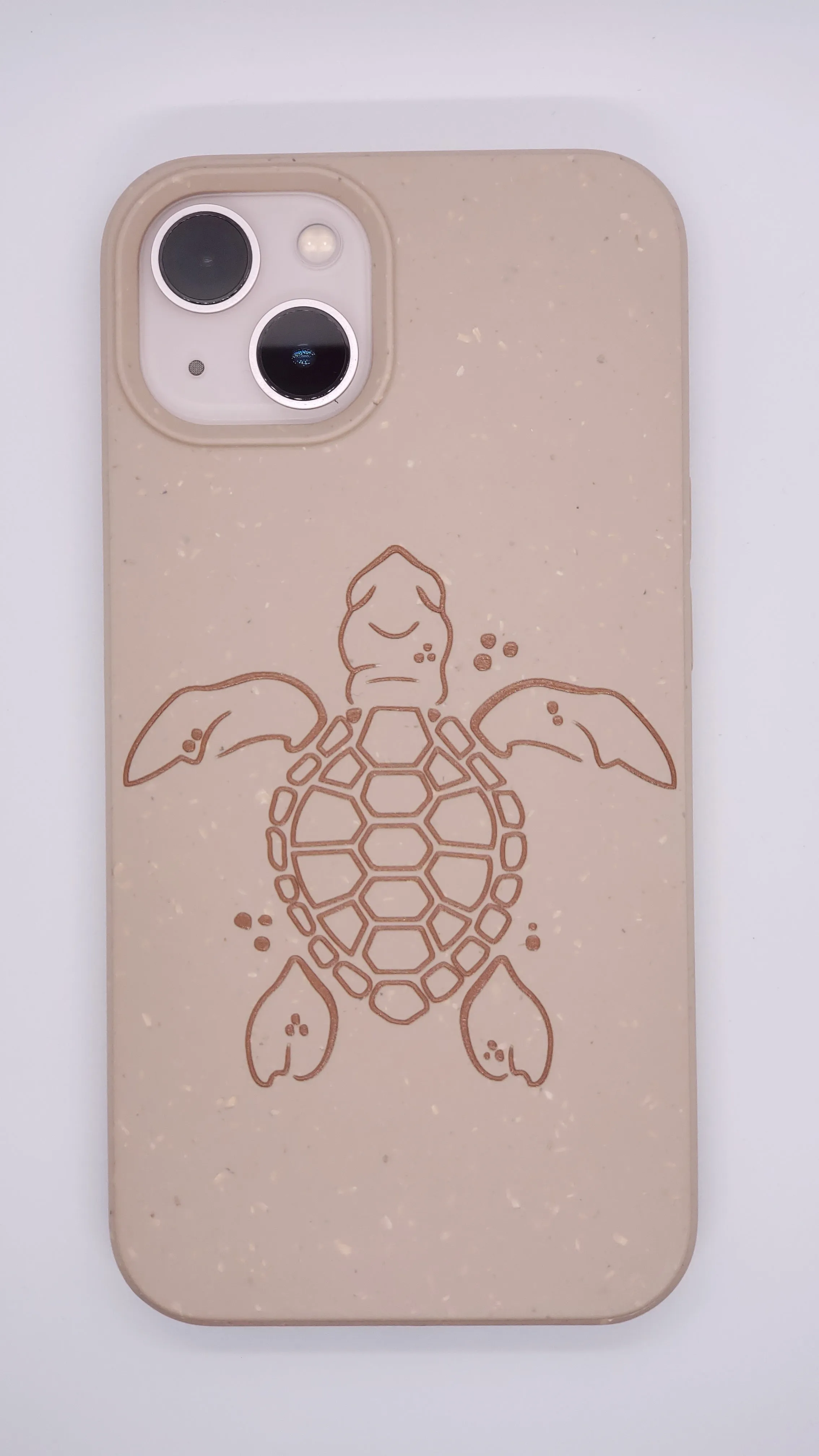 Sand Pink Ocean Turtle Biodegradable Compostable iPhone Case no