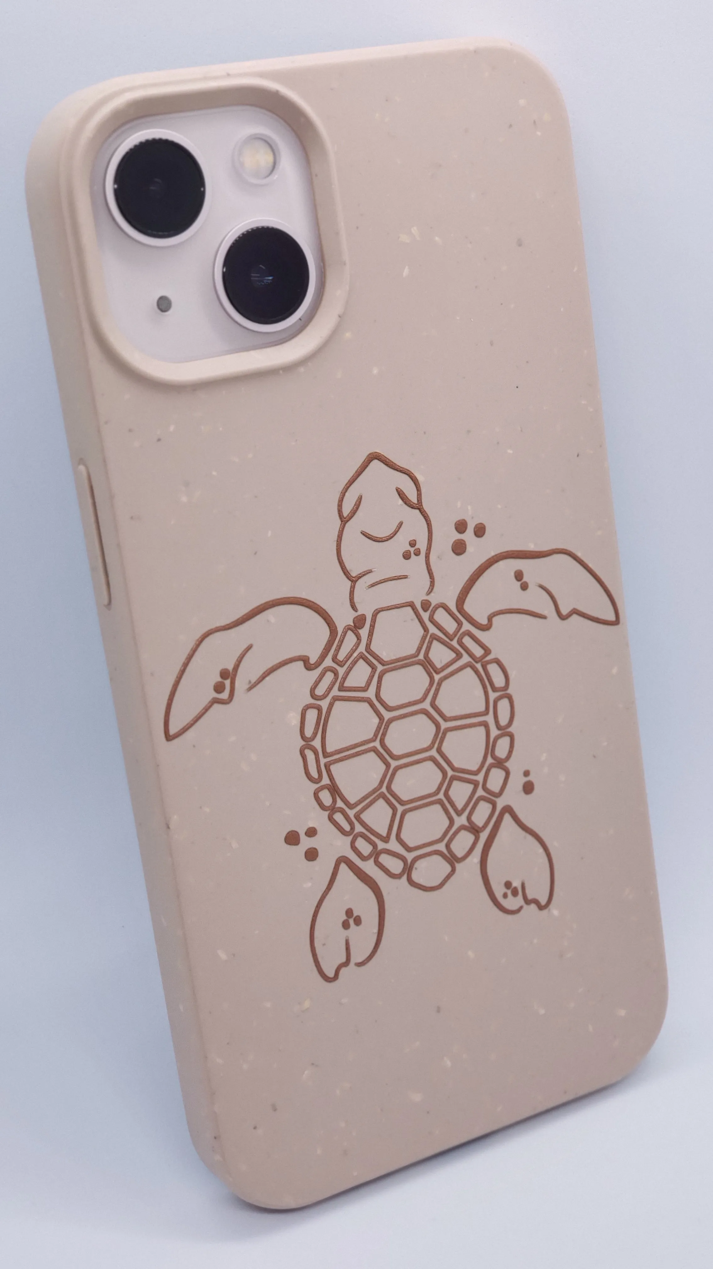 Sand Pink Ocean Turtle Biodegradable Compostable iPhone Case no