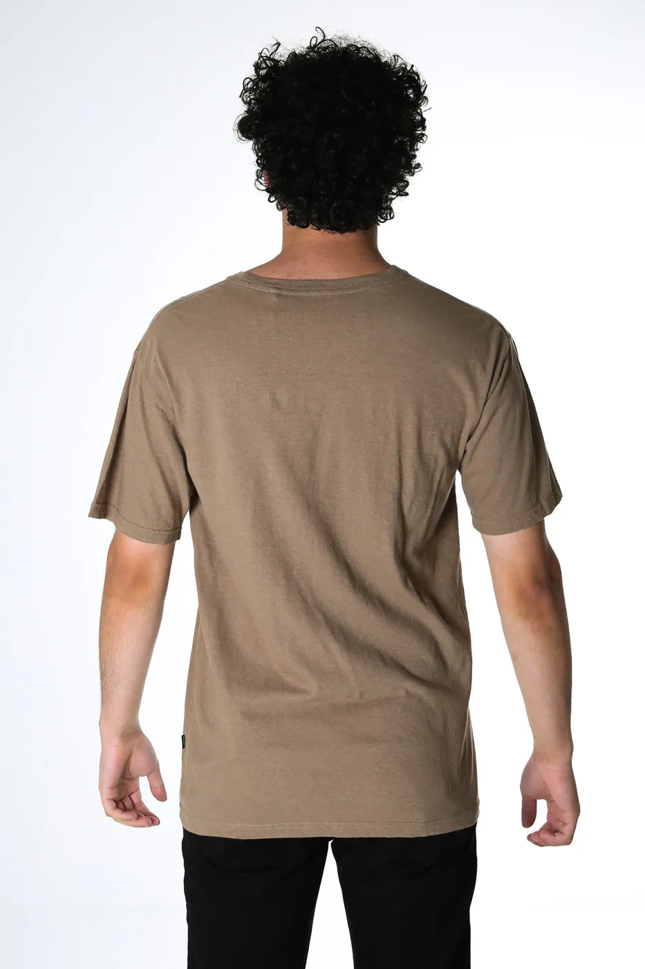 Standard Fit Linen Tee Brown