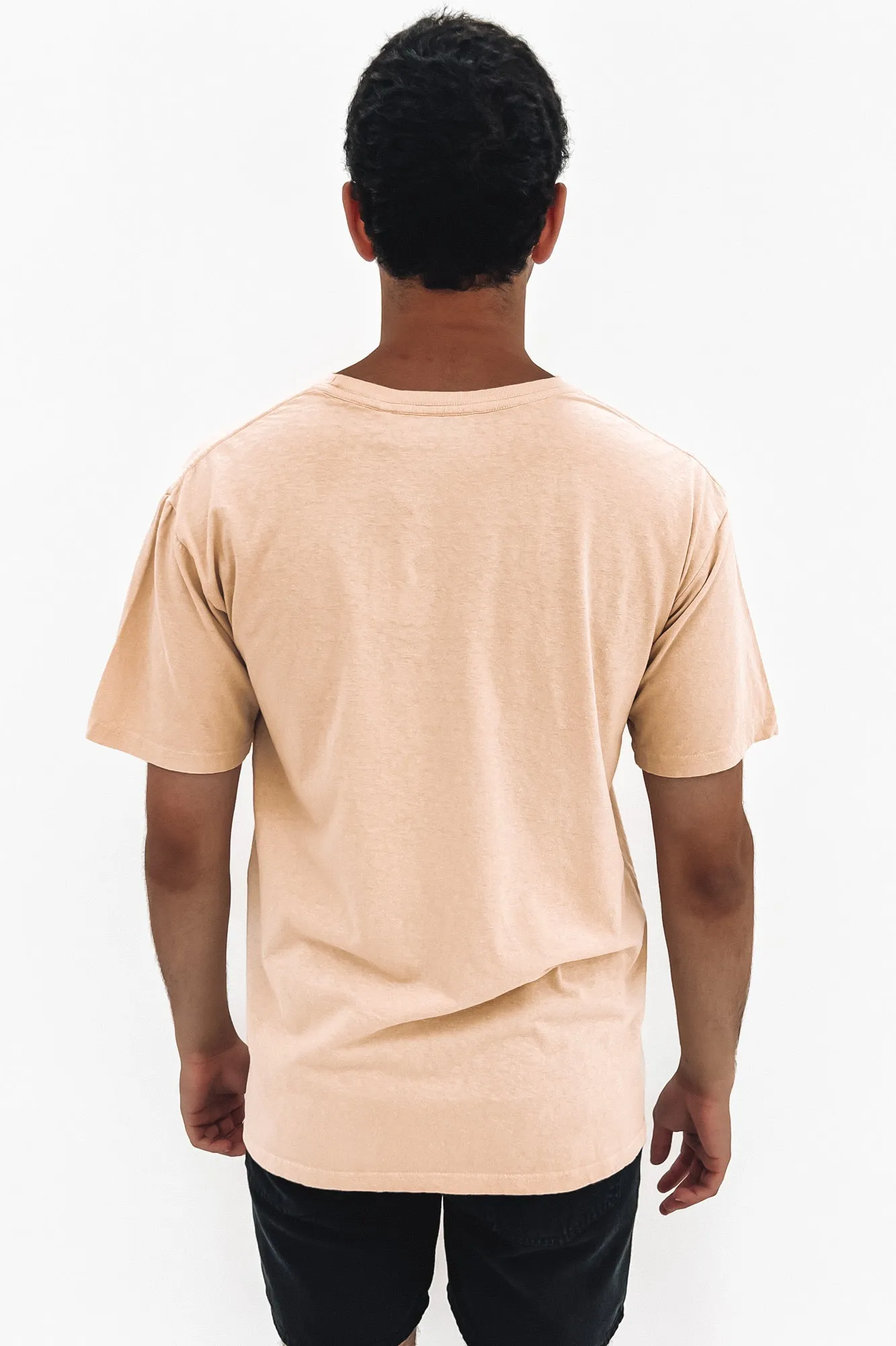 Standard Fit Linen Tee Tan