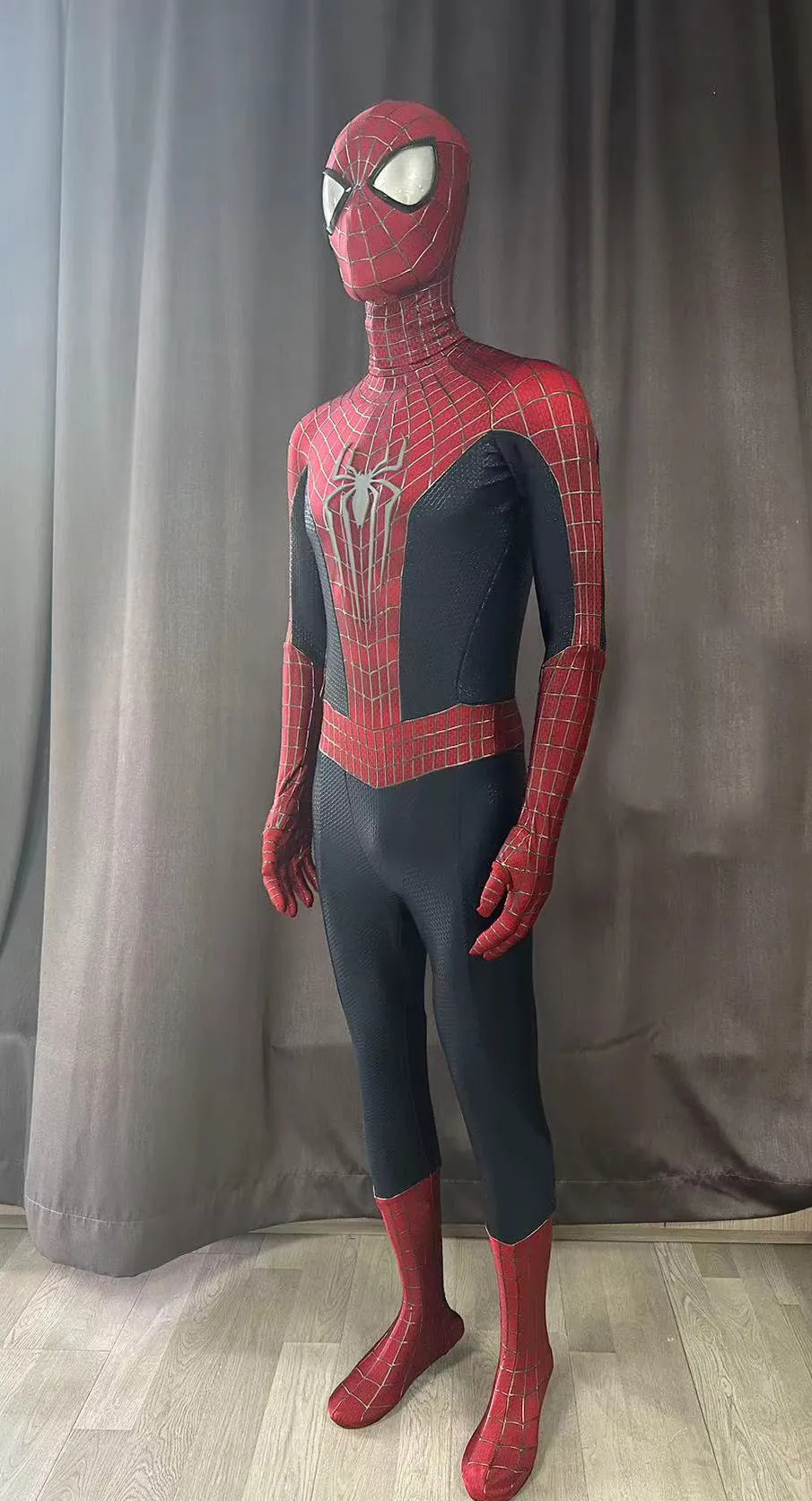 TASM2 Spiderman suit with screen printed texture and 3D webs