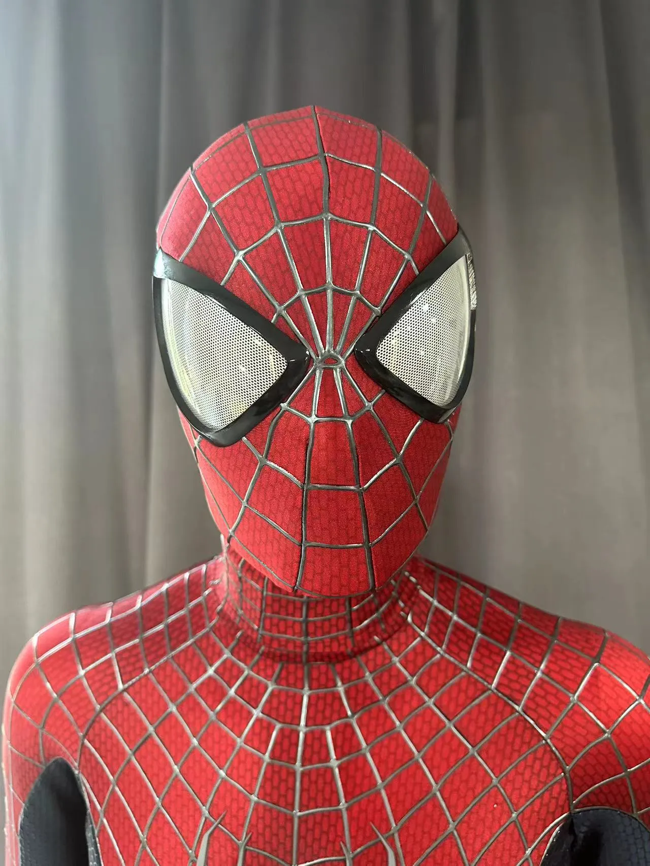 TASM2 Spiderman suit with screen printed texture and 3D webs