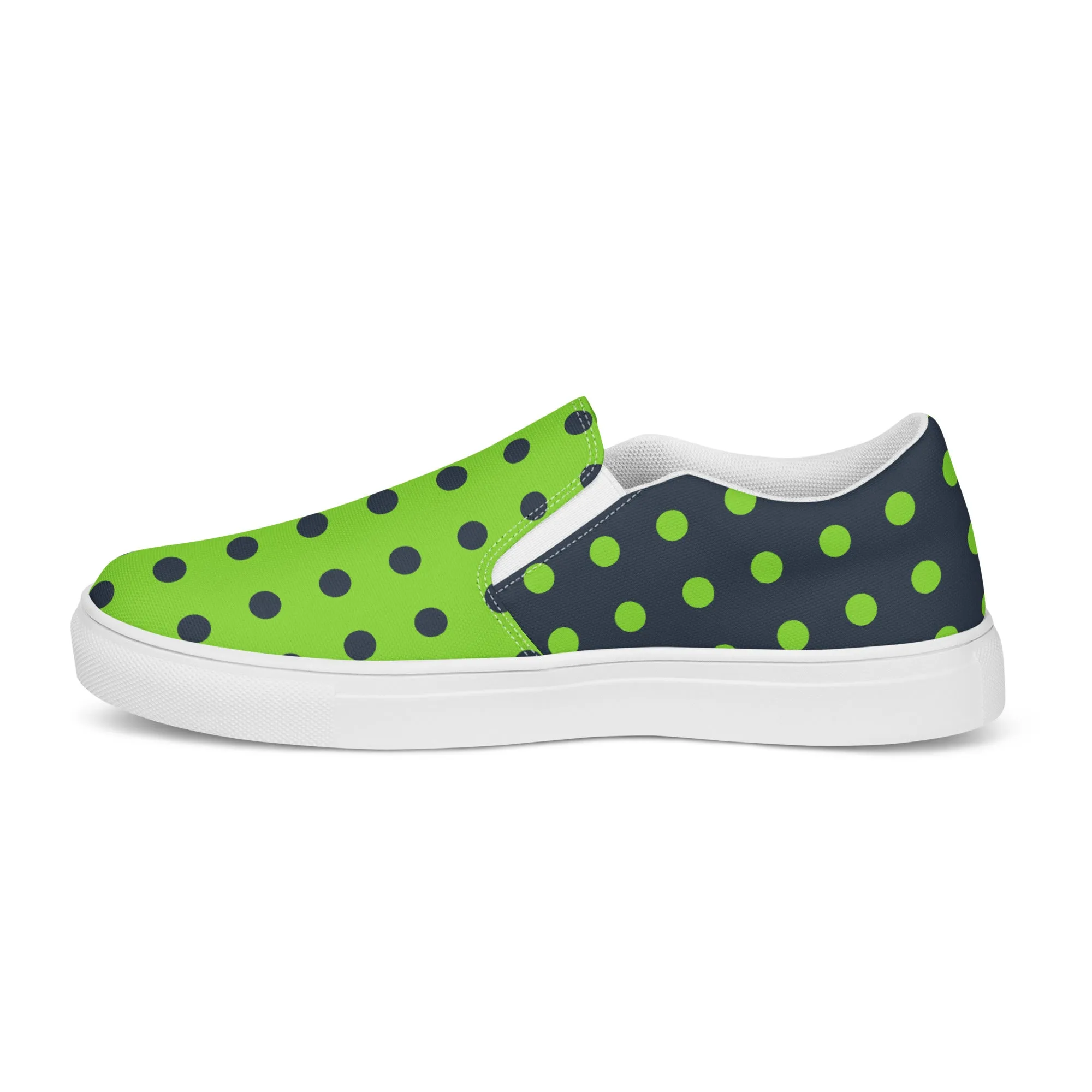 Vegan Green Women’s slip-on canvas shoes