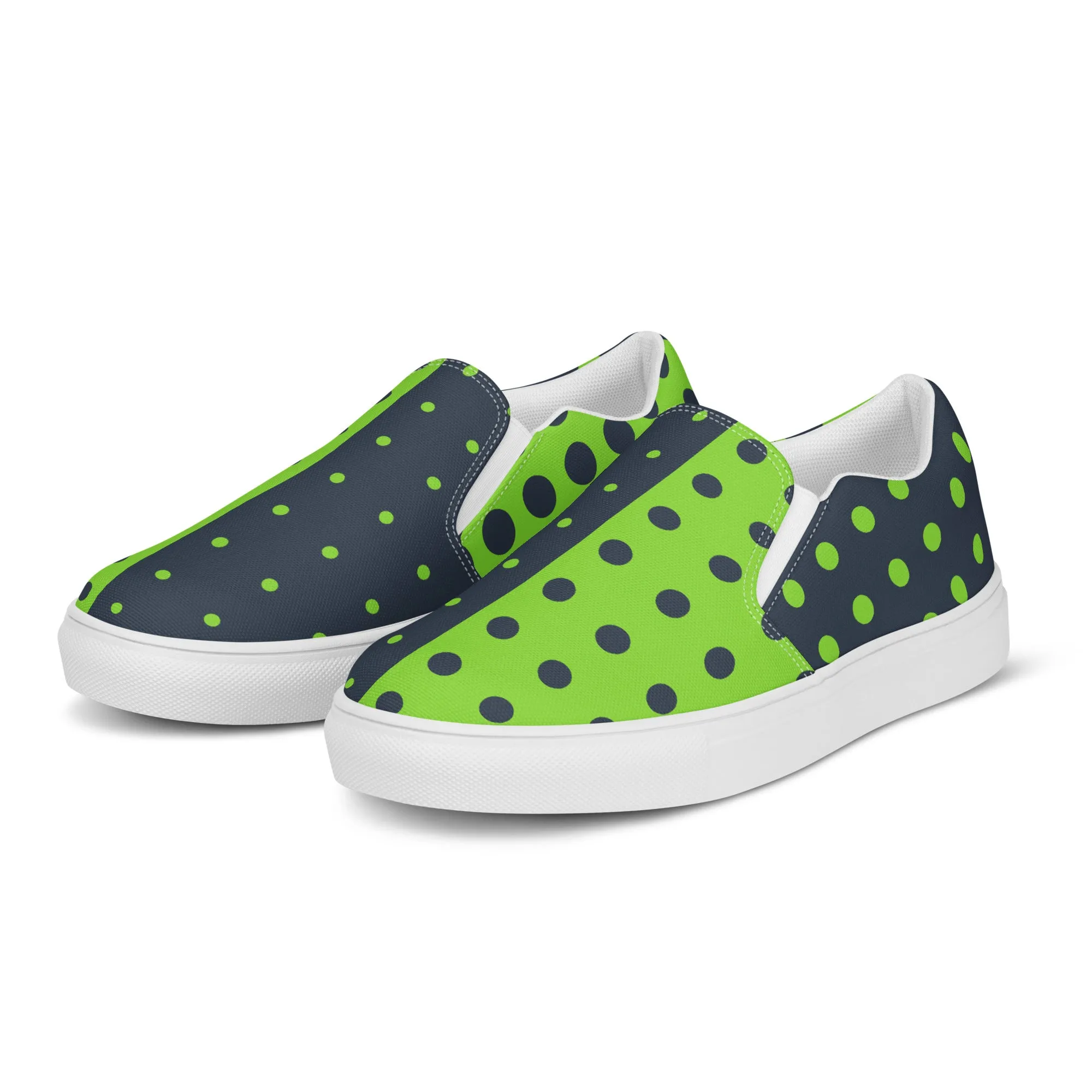 Vegan Green Women’s slip-on canvas shoes