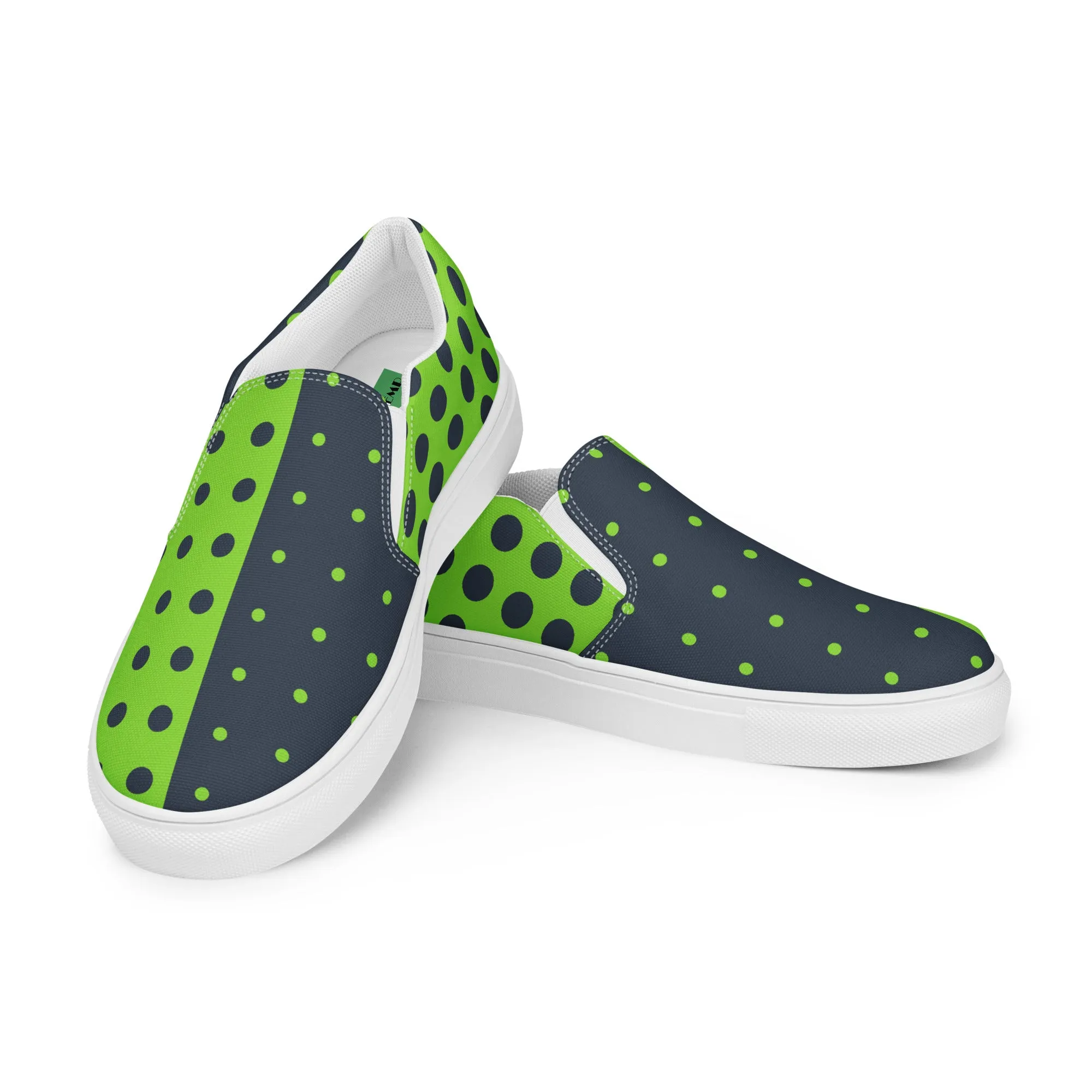 Vegan Green Women’s slip-on canvas shoes