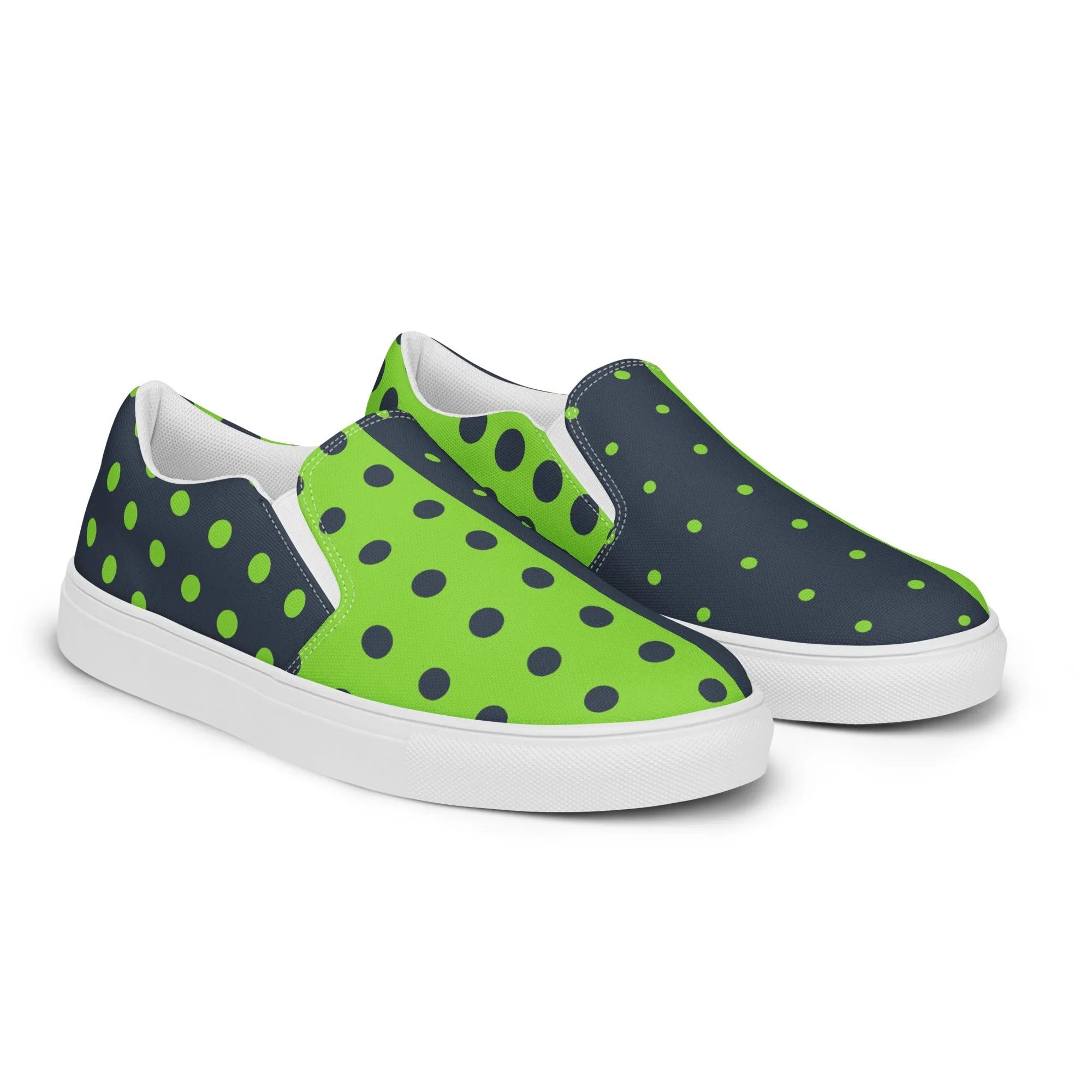 Vegan Green Women’s slip-on canvas shoes