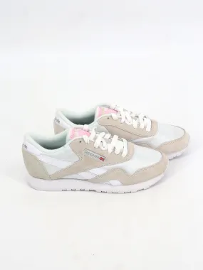 Women's Brand Logo Printed Sneakers,White/Beige