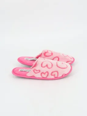 Women's Heart Printed Slippers,Pink