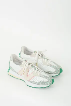 X New Balance Munsell White & Green 327 Sneaker